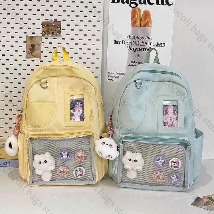 Canvas Backpack Casual - Effen kleur snoepkleurige rugzak Ita Bag
