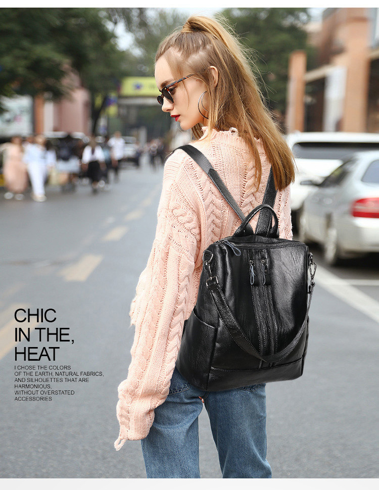 Dames Zacht Leren Rugzak Schoo - Mini Backpack Purse recensie en prijs